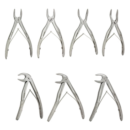 Extraction Forceps Set Of 7, Pediatric